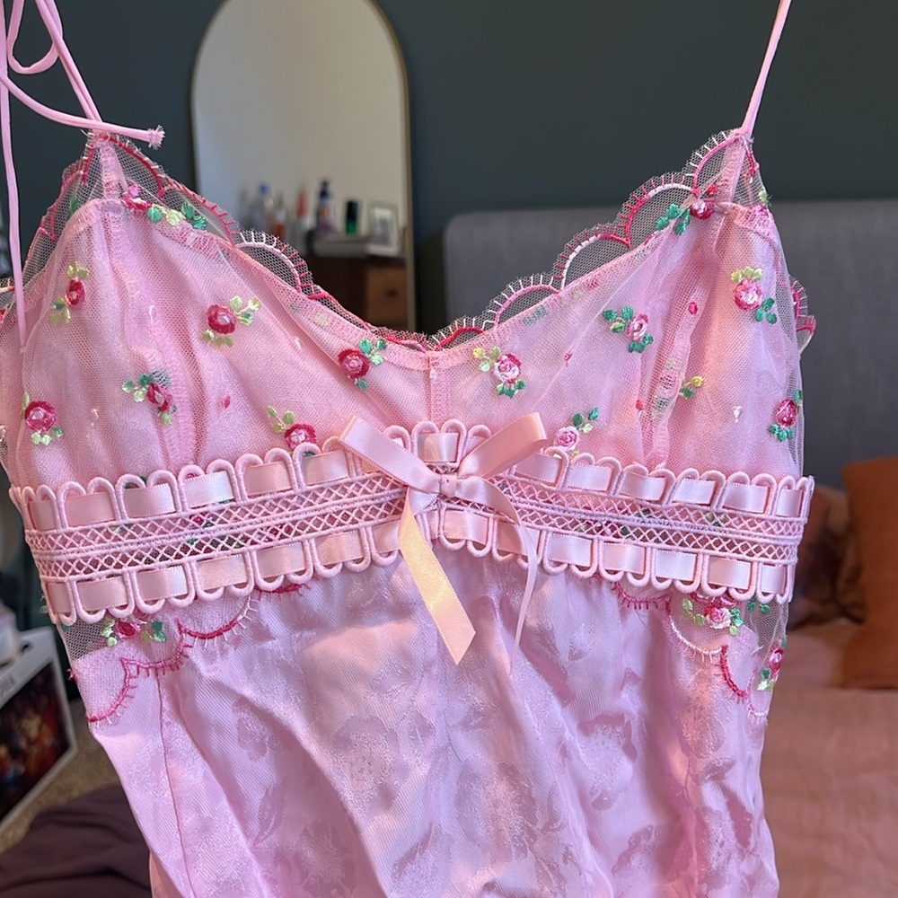 For Love and Lemons floral slip